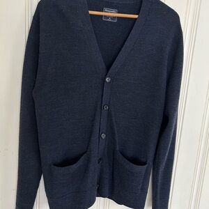 Abercrombie & Fitch Merino Wool Poly Men’s Medium Button V Neck Cardigan Grandpa